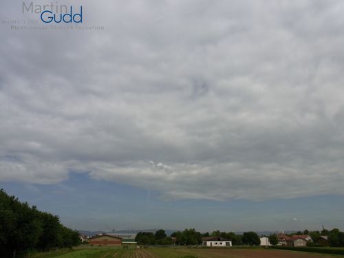 Altocumulus stratiformis opacus, ähnlich Stratocumulus