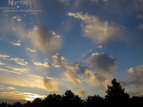 Gruppe gut ausgeprägter Altocumulus floccus